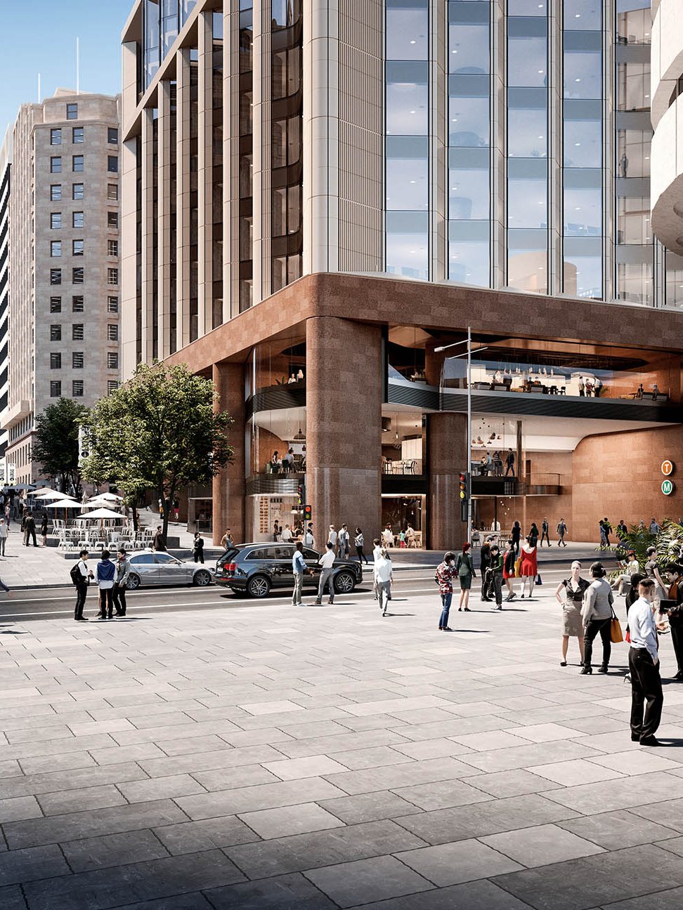 Artist's impression of the southern entry to the new Martin Place station