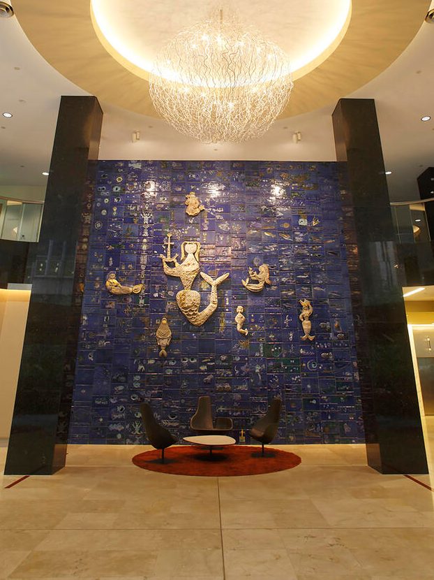 Ceramic Wall Mural in the lobby of 55 Hunter Street