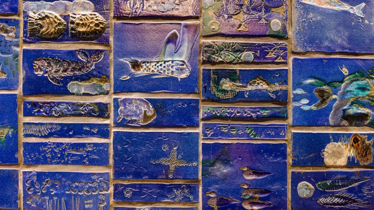 close-up of Ceramic Wall Mural