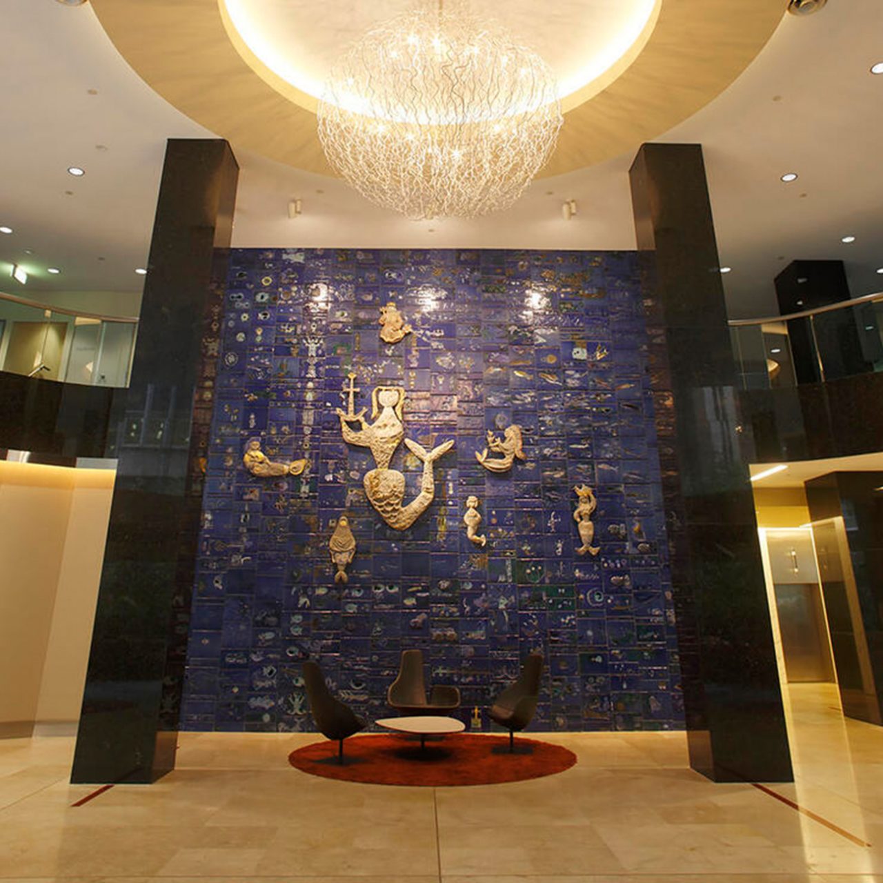 Ceramic Wall Mural in the lobby of 55 Hunter Street